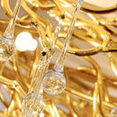 Gold Crystal Chandelier Modern Luxury for Dining Living Room - Ljojo