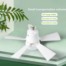 Ljojo 5-Leaf LED Ceiling Fan Light with Remote Control for Living Room