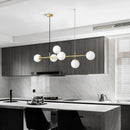 Ljojo Luxury Copper Chandelier with Milky White Glass Sconces