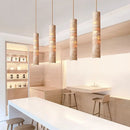 Ljojo Marble Chandelier Pendant Lamp Long Strip Light Luxury Art Bedroom Cream Style