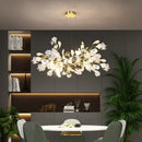 Luxury Ginkgo Leaf Chandelier Pendant Lamp for Living Room by Ljojo