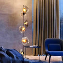 Italian Minimalist LED Floor Lamp Smoke Gray Glass for Artistic Home Decor by Ljojo
