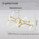Nordic Minimalist Crystal Chandelier LED Pendant Light for Dinning Living Room by Ljojo