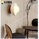 Yellow Travertine Ceiling Light: Japanese Wabi Sabi Stone Lamp by Ljojo