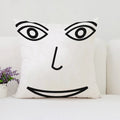 Ljojo Man Face Print Plush Cushion Cover 50x50cm