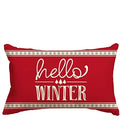 Ljojo Merry Christmas Tree Pillowcase - Winter Linen Decorative Sofa Waist Pillowcase 30X50cm