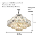 Ljojo LED Crystal Ceiling Chandeliers | Modern Luxury Designer Hanging Lamps for Living Room