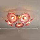 Ljojo Lotus Leaf Glass Ceiling Lamp Chandelier Nordic Hanging Light E14 Bulb Optional