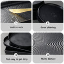 Ljojo Melamine Black Dinner Plate Set - Thick Sushi Pans, Imitation Porcelain Tray