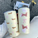 Ljojo 550ml Stainless Steel Thermal Tumbler with Straw - Kawaii Design