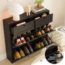 Ljojo™ Shoe Cabinet with Flip-Top Drawers & Additional Storage