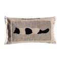 Ljojo Medieval Critter Embroidery Cushion Cover in Coffee Brown - 30x50cm