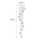 Glass Ball Pendant Chandelier LED Ceiling Lamp for Living Dining Room by Ljojo