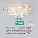 Ljojo Lotus LED Ceiling Lamp - Dimmable Warm/Cold Light, Remote Control, Decorative Art Lighting