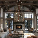Italian Minimalist LED Chandelier Lighting for Living Room Stairwell by Ljojo