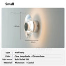 Ljojo Modern Crystal Bedside Lamp LED Sconce for Bedroom Living Room Italian Minimalist Art Style