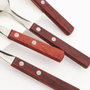 Ljojo 16/24Pcs Wood Handle Stainless Steel Cutlery Set - Kitchen Tableware
