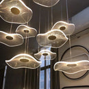 Ljojo Luxury Gold LED Lotus Chandelier for Dining Room Staircase Nordic Creative Lighting