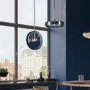 Ljojo Modern Dark Blue Glass Chandelier Pendant Light Nordic Design for Dining Room