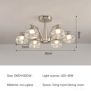Modern LED Glass Ball Chandelier Pendant Light for Home Decor by Ljojo