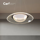 Ljojo Modern Circular Pendant Light Fixture for Minimalist Bedroom and Living Room Decor