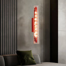 Ljojo Corridor Red Clear Glass LED Pendant Light Modern Chandeliers Home Decor Lamp