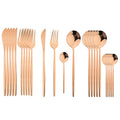 Ljojo 24Pcs Green Gold Stainless Steel Dinnerware Set Cutlery Tableware Silverware
