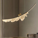Ljojo Luxury Feather Pendant Lamp Modern Chandelier for Creative Restaurant Bar Exhibition Hall