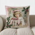 Charming Girl Christmas Pillow Cover for Sofa, Bedroom, Car - Ljojo