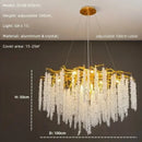 Gold Branch Tassel Crystal LED Pendant Light Modern Luxury Dining Room Living Room Fixture by Ljojo