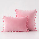 Black Tassel Pillowcases by Ljojo - Velvet Holiday Home Decoration Gift