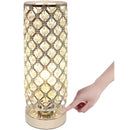 Ljojo Luxury Crystal Table Lamp Touch Dimmable USB Charging Eye Protection