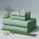 Ljojo 100% Organic Bamboo Silky Bed Sheet Set - Luxuriously Soft Hotel Bedding