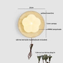 Ljojo LED Wall Clock Yellow Stone Light for Modern Nordic Decor