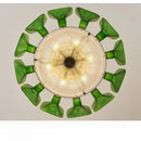 Ljojo Murano Glass Chandelier Retro Dimmable Pendant Light for Living Room Dining Room