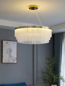 Ljojo Luxury Twisted Crystal Ceiling Chandelier for Dining Living Room