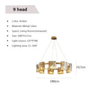 Modern Glass Chandelier LED Pendant Light for Dining Room by Ljojo