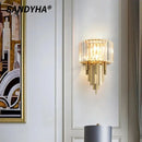 Ljojo Crystal Decor Wall Light Modern Nordic Bedroom Dining Room Living Room Wall Lamp