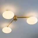 Modern Gold Glass Ceiling Light Fixture for Bedroom Dining Room by Ljojo