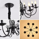 Black Iron Nordic Style Chandelier for Modern Living Room by Ljojo