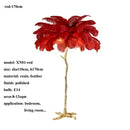 Modern Ostrich Feather Gold LED Floor Lamp by Ljojo - Luxe Living Room & Bedroom Lighting