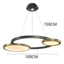 Ljojo Minimalist Glass Multi Ring Chandelier - Dimmable Living Room Lighting