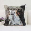 Bull Terrier Art Anime Pillow Cover 40x40 Ljojo Home Decor Throw Pillow