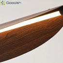 Industrial Walnut LED Pendant Lights for Living Room Decor by Ljojo