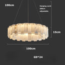 Ljojo Luxury Marble LED Chandelier for Dining Room