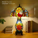 Ljojo Luxe Stained Glass Table Lamp for Living Room and Bedroom