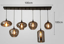 Modern LED Pendant Light Glass Chandelier for Living Room & Bedroom by Ljojo