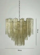 Art Deco Stained Glass Chandelier Luxury Pendant Light for Kitchen Dining Room by Ljojo