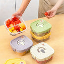 Ljojo Divided Lunch Box: Leakproof Portable Container for Salad, Fruit, and Bento