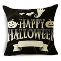 Black White Happy Halloween Trick Or Treat Pillowcase for Ljojo Décor